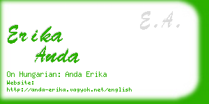 erika anda business card